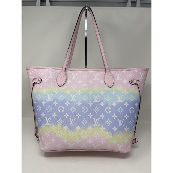 Louis Vuitton Authentic Escale Pastel Pink Neverfull Giant Bag Removable Pouch - Picture 8 of 14